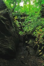 Водопад в балке на берегу Северского Донца