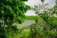 Водопад в балке на берегу Северского Донца