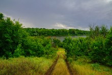 Водопад в балке на берегу Северского Донца