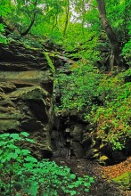 Водопад в балке на берегу Северского Донца