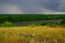Водопад в балке на берегу Северского Донца