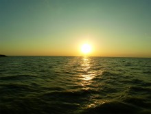 Августовский закат на Чумбур-косе