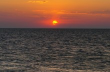 Августовский закат на Чумбур-косе
