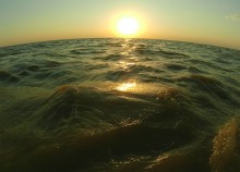 Августовский закат на Чумбур-косе