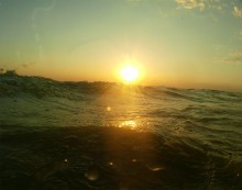 Августовский закат на Чумбур-косе