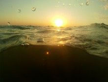 Августовский закат на Чумбур-косе