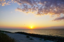 Августовский закат на Чумбур-косе