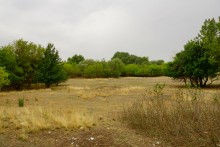 Остатки поместья с прудом и фонтаном