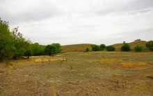 Остатки поместья с прудом и фонтаном