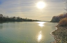 Ветреное и морозное начало декабря на Дону и ериках у станицы Старочеркасской