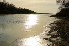 Ветреное и морозное начало декабря на Дону и ериках у станицы Старочеркасской