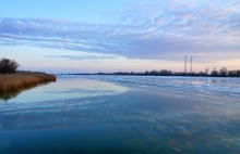 Декабрьский тихий вечер на Дону после зимней бури