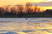 Декабрьский тихий вечер на Дону после зимней бури