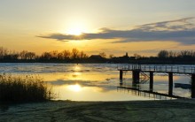 Декабрьский тихий вечер на Дону после зимней бури
