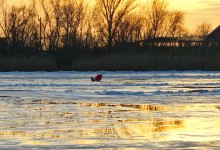 Декабрьский тихий вечер на Дону после зимней бури