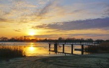 Декабрьский тихий вечер на Дону после зимней бури