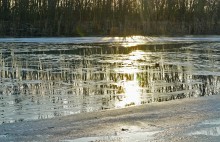 Декабрьский тихий вечер на Дону после зимней бури