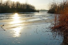 Декабрьский тихий вечер на Дону после зимней бури