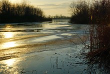 Декабрьский тихий вечер на Дону после зимней бури