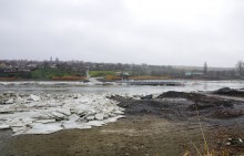 Понтонный мост в Краснодонецкой на Северском Донце