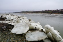 Понтонный мост в Краснодонецкой на Северском Донце