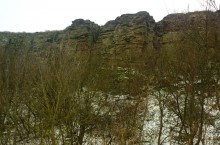 Лёд на реке Кундрючьей под скалами у хутора Дубового