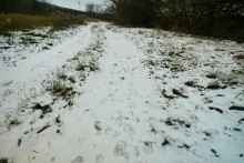 Лёд на реке Кундрючьей под скалами у хутора Дубового