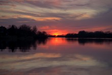 Закат на Дону в марте у Старочеркасской