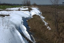 На реке Кундрючьей, Северском Донце и Быстрой, по следам снежной бури случившейся 30-го марта 2023 года.