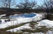 На реке Кундрючьей, Северском Донце и Быстрой, по следам снежной бури случившейся 30-го марта 2023 года.