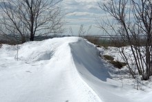 На реке Кундрючьей, Северском Донце и Быстрой, по следам снежной бури случившейся 30-го марта 2023 года.
