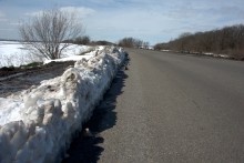 На реке Кундрючьей, Северском Донце и Быстрой, по следам снежной бури случившейся 30-го марта 2023 года.