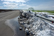 На реке Кундрючьей, Северском Донце и Быстрой, по следам снежной бури случившейся 30-го марта 2023 года.