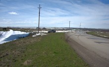 На реке Кундрючьей, Северском Донце и Быстрой, по следам снежной бури случившейся 30-го марта 2023 года.