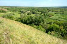 Остатки водяных мельниц в хуторе Дубовом на реке Кундрючьей