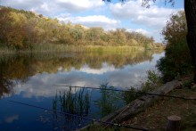 Песчаные горы и скалы на берегу Сухого Донца