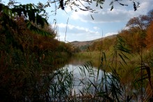 Песчаные горы и скалы на берегу Сухого Донца