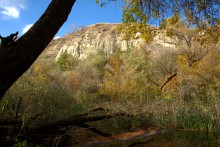 Песчаные горы и скалы на берегу Сухого Донца