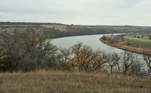 Осень в правобережье Северского Донца у станицы Усть-Быстрянской и Кундрюченских лесов