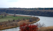 Осень в правобережье Северского Донца у станицы Усть-Быстрянской и Кундрюченских лесов