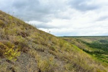 Лесная долина в окружении холмов на реке Быстрой