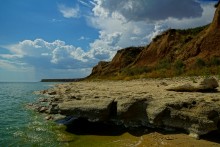 Берег в хуторе Рожок после шторма