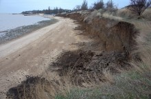 Берег в хуторе Рожок после шторма