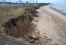 Берег в хуторе Рожок после шторма