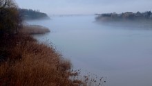 Туман на Ростовском море у нового моста
