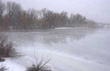 Оттепель и туман на Дону в январе