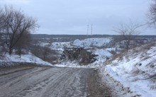 Зимние скалы на реке Быстрой