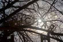 Зимние скалы на реке Быстрой