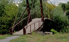 Подвесные мосты на реке Быстрой в хуторе Михайлов и посёлке Быстрогорском