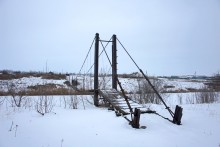 Подвесные мосты на реке Быстрой в хуторе Михайлов и посёлке Быстрогорском